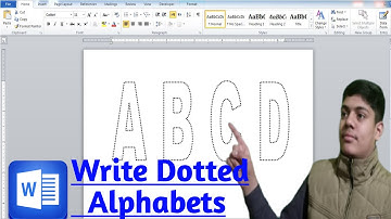 how to Write Dotted Alphabets and Number in MS Word.| how to make dashed letters using wordart.