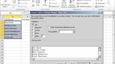 Excel Tip #5: Using Convert Text to Columns to Split Names