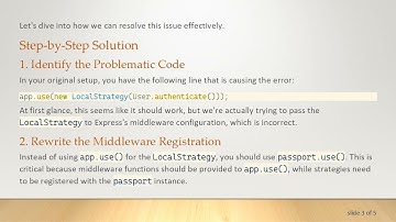 Solving the Error: app.use() requires a middleware function in JavaScript Middleware
