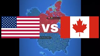 Amerika Serikat VS Kanada - WorldBox Timelapse