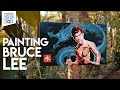 PAINTING in a JUNGLE | BRUCE LEE | Be like Water, my friend.