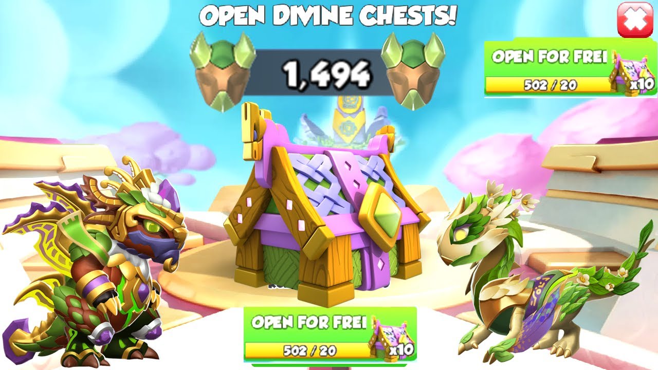 Saved 1494 Talisman in Springtime Divine Event-Dragon Mania Legends | Total 502 chest | DML