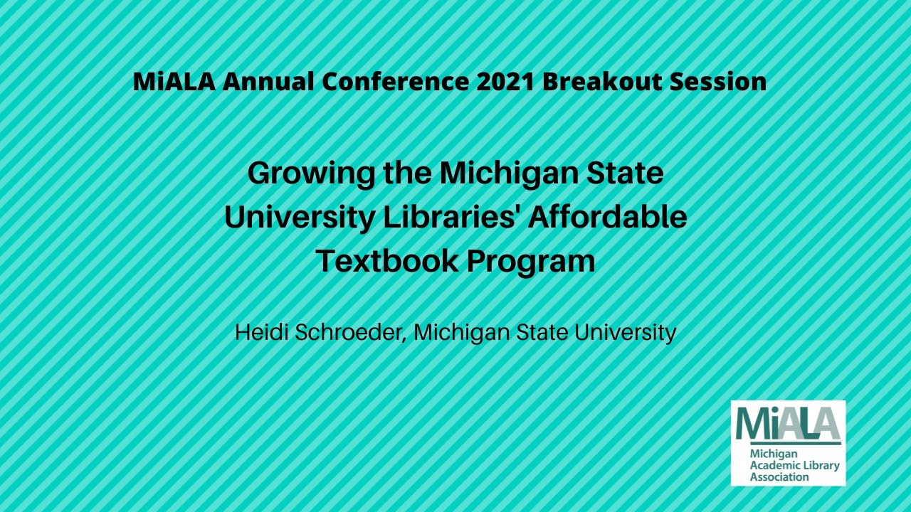 Growing the MSU LIbraries Affordable Textbook Program - YouTube