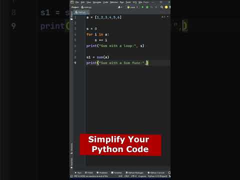 SUM Function. Simplify your Python Code - YouTube
