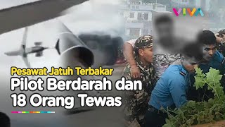VIDEO Detik-detik Pesawat di Bandara Nepal Sebelum Jatuh Menukik Tajam