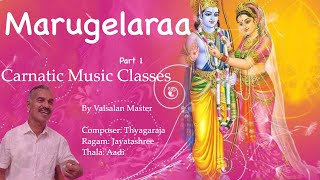 Eps 122 Marugelaraa Lesson 1 Raagam Jayantashree Valsalan Master’s free Carnatic music classes
