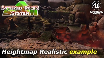 03 - Stylized Rock with a Heightmap system on a landscape (Unreal Engine 5)