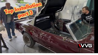 67-69 Camaro Firebird Convertible Top Install Part 3 | Main Roof Panel Installation
