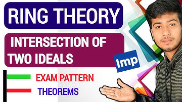 Intersection of Two Ideals | Theorems | Right & Left Ideals | RING THEORY  @ClarifiedLearning