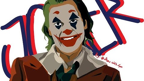 Joker - Vector Art with Adobe Illustrator cs6 speed video 5x