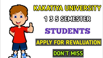 Ku degree 1 3 5 semester 2020 Revaluation apply now from mobile|kakatiya university degree 2020