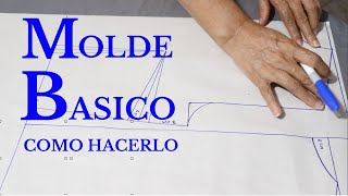 MOLDE  BASICO DE BLUSA ,, COMO HACERLO ,, CONFECCIONES LINDA