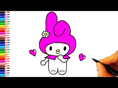 My Melody Çizimi - How To Draw My Melody - Sanrio | My Melody Hello Kitty Çizimi Kolay