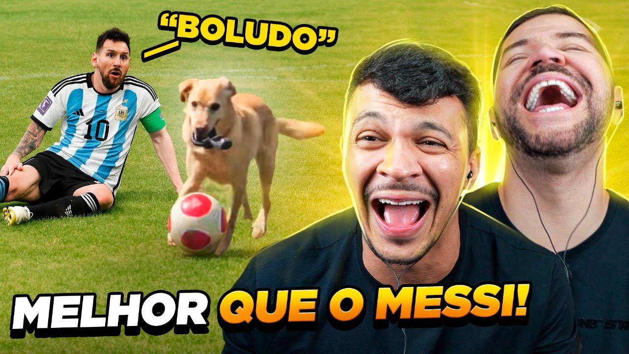 O CACHORRO TEM MAIS CONTROLE DE BOLA QUE O MESSI 😂😂 * gol dos inscritos*