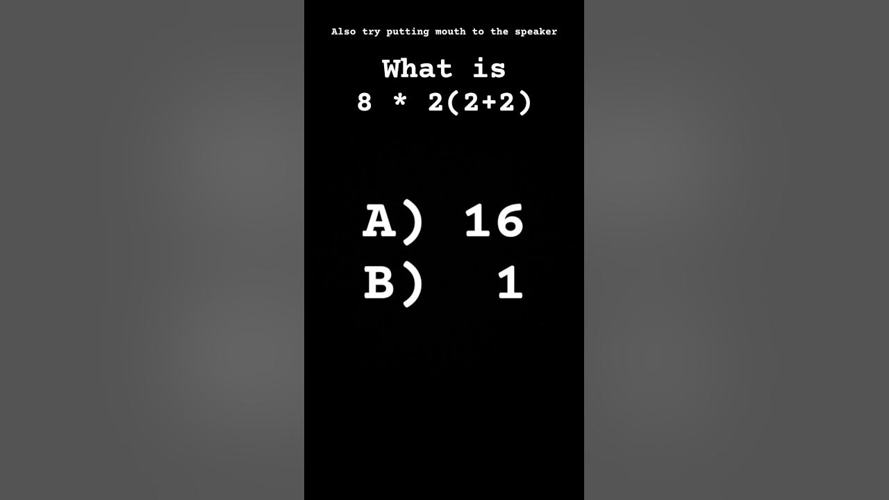 Easy math question - YouTube