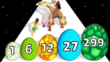 Dino Merge Run 3D - Max Level Dinosaur Gameplay (Dino Evolution Run) Part 1