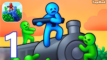 Train Defense: Zombie Game - Gameplay Walkthrough Part 1 Stickman Zombie Train Defense (Android)