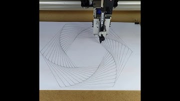 AxiDraw V3 Time Lapse Drawing - Geometric Hexagon Vector