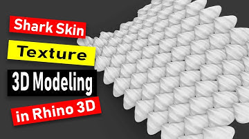 Shark Skin Texture 3D Modeling in Rhino 6: Jewelry CAD Design Tutorial #118 [Basic Rhinoceros 3D]