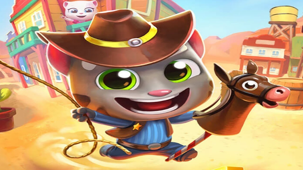 Не найдется том игра. Talking Tom Gold Run. Том за золотом ковбой. Говорящий том ковбой. Том бег за золотом дикий Запад.