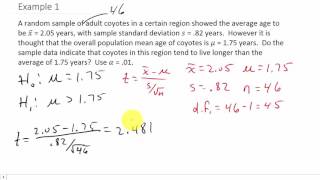 Hypothesis Testing Sigma Unknown Right Tailed P-Value Method