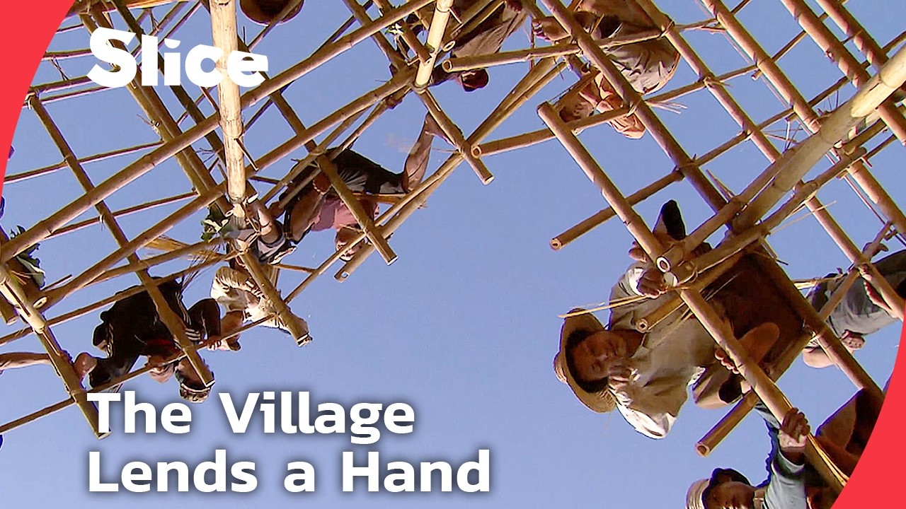 Documentary backdrop image for Villagers Come Together to Build a New House: Community Solidarity on Inle Lake (2025)