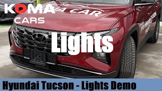 Hyundai Tucson Premium - การสาธิตไฟ - ไฟ LED, ไฟตัดหมอก, ถอยหลัง, เบรก