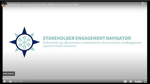 Stakeholder Engagement Navigator Webtool: Introductory Video