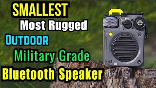 Muzen Wild Mini Rugged Outdoor Bluetooth Speaker, Military Design Metal Body & Great Stereo Sound