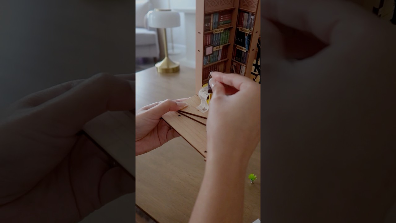 Book Nook Build 2. #booknook #booktube #bookshelf #books #bookish #mini #miniature #build #building