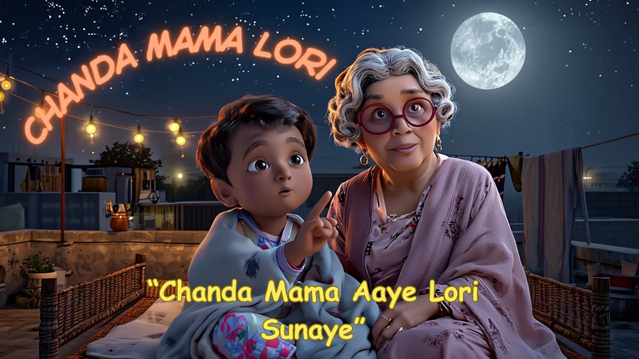Chanda Mama Lori 🌙 HindiPoem HindiRhymes chandamama cartoon lori 