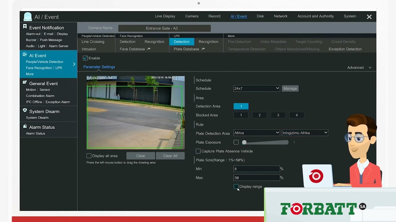 How To Set up your TVT ANPR camera on a TVT recorder 1080p