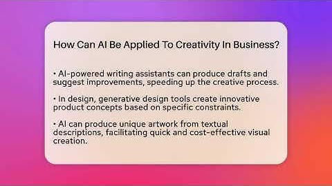 How Can AI Be Applied To Creativity In Business? - Emerging Tech Insider