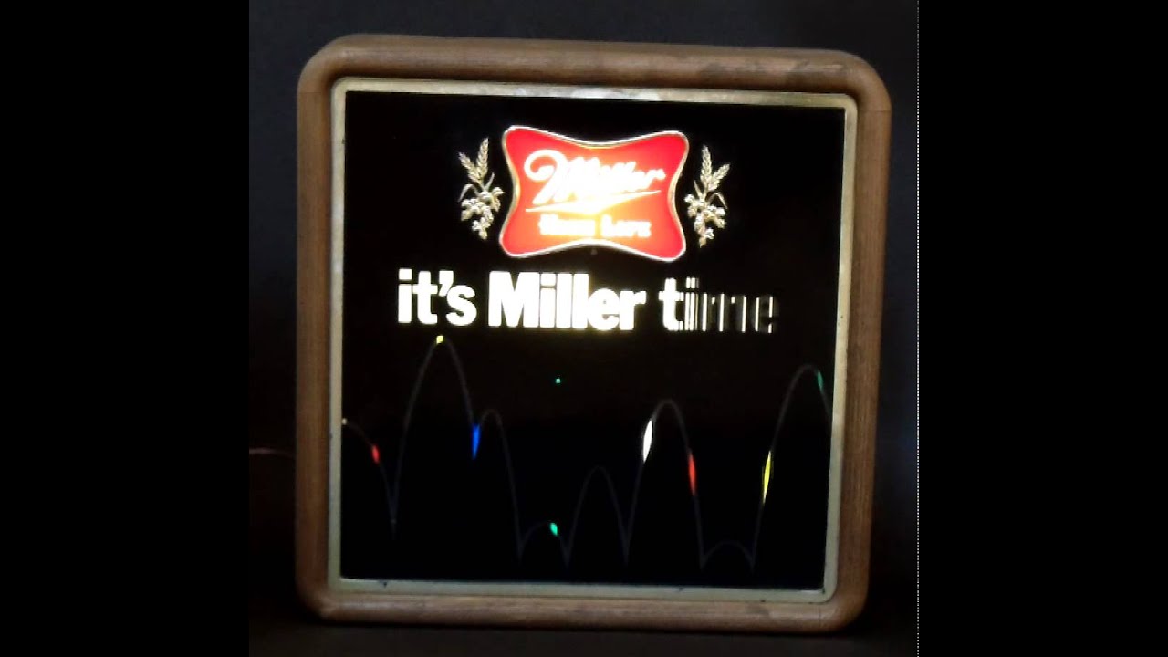 Miller High Life Beer Bouncing Balls Illuminated Motion Sign - YouTube