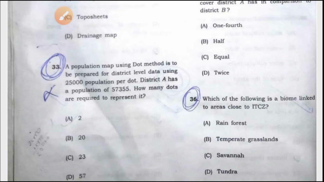 RGU GEOGRAPHY ENTRANCE PAPER 2019Rajiv Gandhi UniversityArunachal