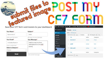 Saving CF7 form files to post featured images using the Post My CF7 Form WordPress plugin