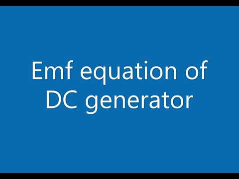 Emf Equation Of Dc Generator