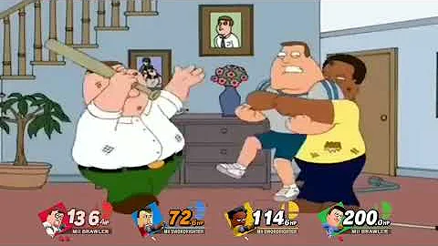 Joe vs Peter Quagmire & Cleveland but it's Smash Ultimate