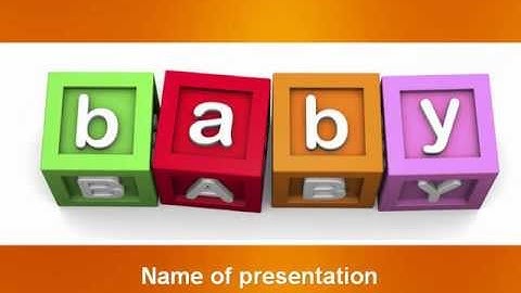 Baby Cubes PowerPoint Template by PoweredTemplate.com