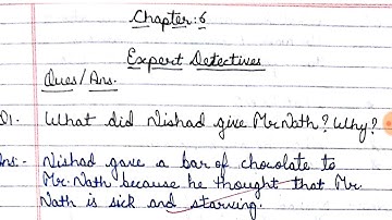 Expert detectives QUESTION ANSWERS complete exercise chapter 6 class 7th english ncert