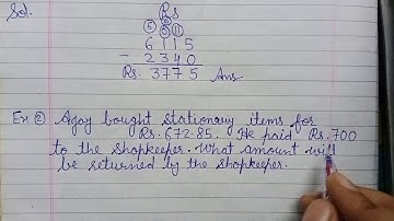 Class 3rd maths unit 8(part 6) Indian currency