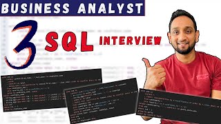 3 SQL Queries Asked in Interview for Business Analyst  Solved