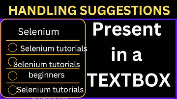 Handling Suggestion List in Selenium | How to Handle Suggestion List in Selenium