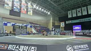 2019 용인장사씨름대회 태백급 개인전 1조 16강 3라운드 장현진 vs 황찬섭 20190925