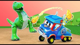 SUPERTRUCK gaat achter een DINOSAURUS aan!