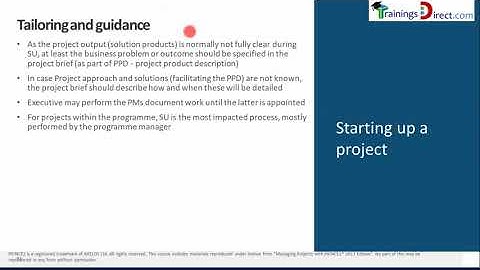 Starting up a Project SU   PRINCE2 by 1WorldTraining.com