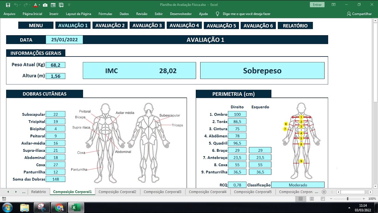 Ficha de Treinamento de Musculação 2.0 para impressão arquivo Word