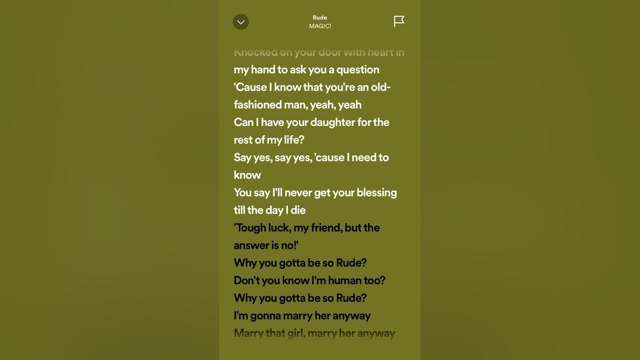 MAGIC! - Rude #hits #trending #spotifylyrics #tiktok #lyrics #viralhits