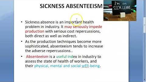 PSM 847 Sickness Absenteeism Leave Sick Causes Prevention