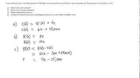 Linear Functions MTH 121